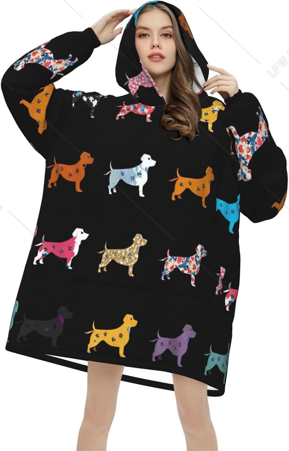 Sherpa Hoodie Fleece - Couverture à capuche amusante pour chien