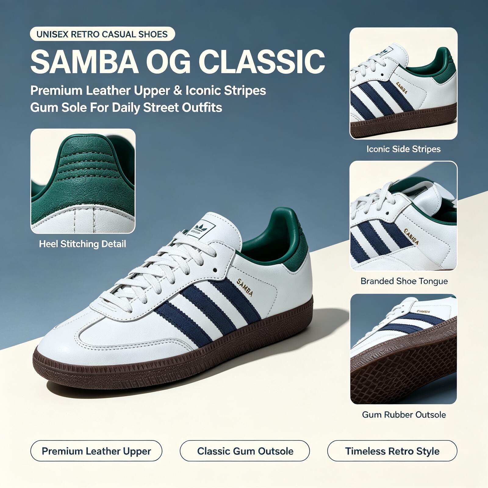 Chaussures de skateboard basse - Adidas Shoes Samba avis et prix