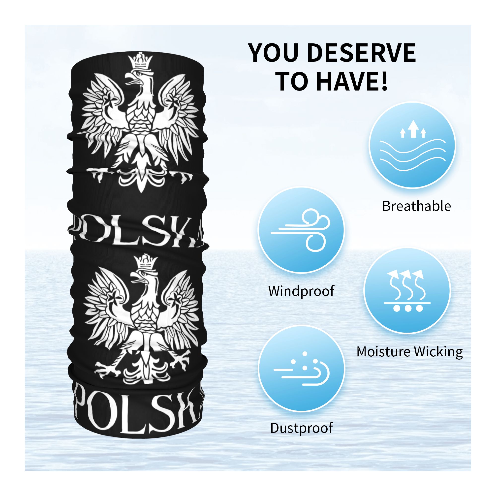 Pologne Polska drapeau Bandana - Neck Gaiter Fleece avis et prix